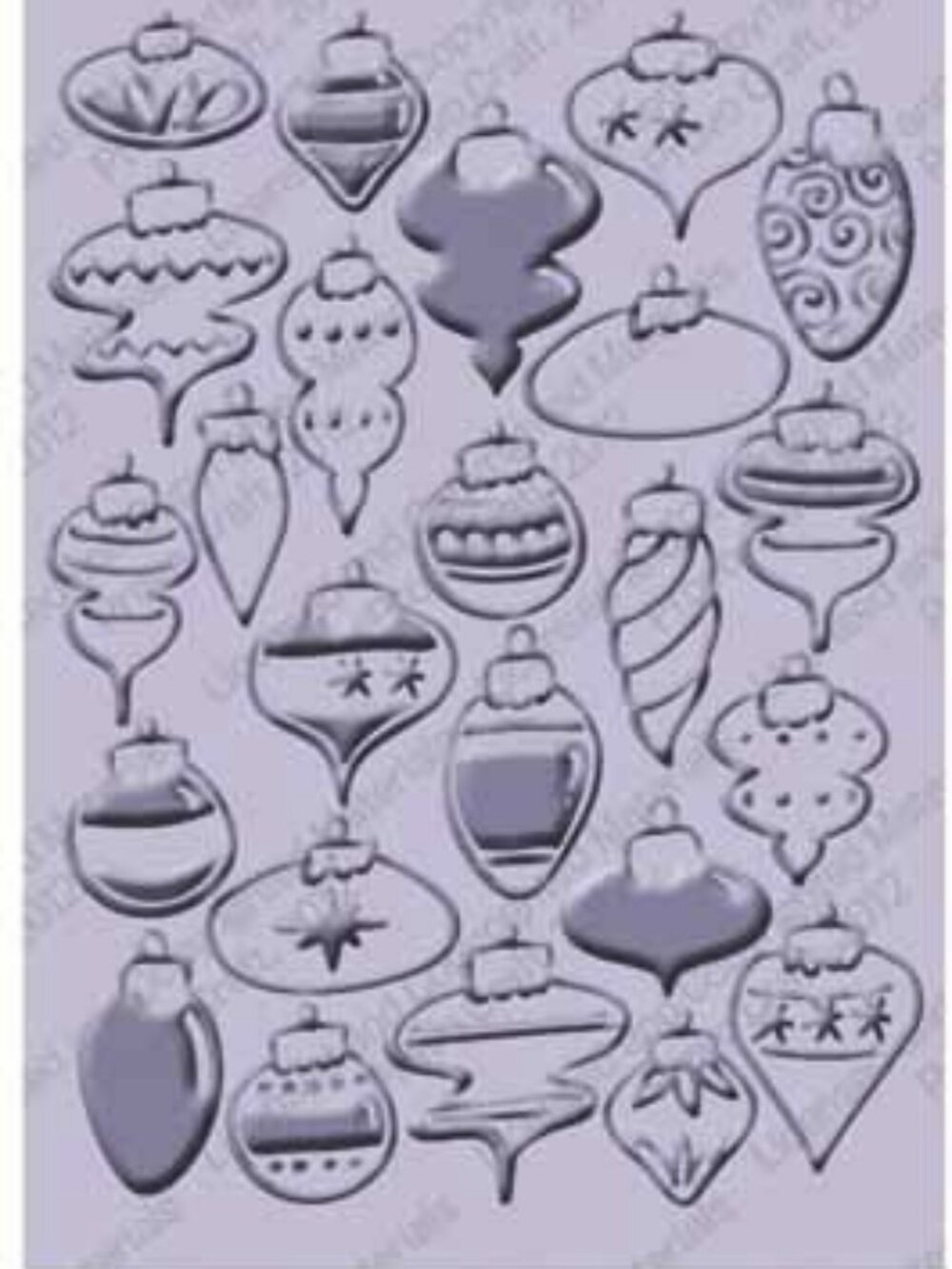 Sparkle (Christmas Ornaments) - Cuttlebug 5" x 7" Embossing Folder